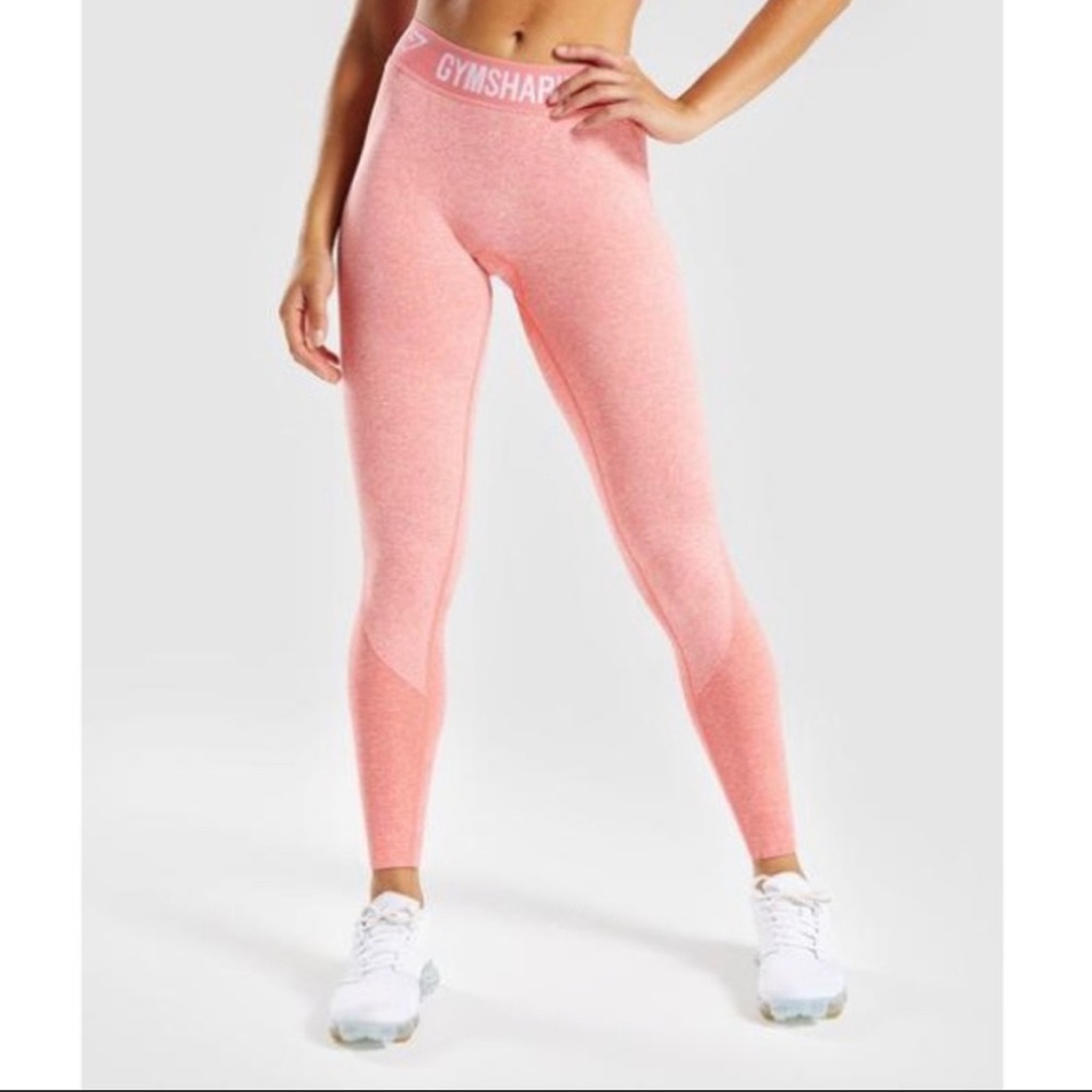 Gymshark Flex Seamless Leggings, Peach Coral